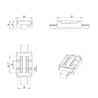 Wózek kulkowy miniaturowy, SNS, wielkość konstr. 9, resist NRII, normalna dokładność, MWA-009-SNS-C0-N-0 (R044289441) - Bosch-Rexroth