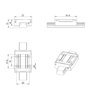 Wózek kulkowy miniaturowy, SNS, wielkość konstr. 12, resist NRII, normalna dokładność, MWA-012-SNS-C0-N-3 (R044229401) - Bosch-Rexroth