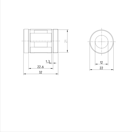 Tuleja toczna Super B, zamknięta, 12, bez uszczelki, KBB-12 (R067201200) - Bosch-Rexroth
