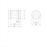 Tuleja toczna Super B, zamknięta, 20, bez uszczelki, KBB-20 (R067202000) - Bosch-Rexroth