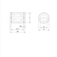 Tuleja toczna Super B, zamknięta, 30, z uszczelką, KBB-30-D (R067213040) - Bosch-Rexroth