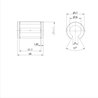 Tuleja toczna Super A, otwarta, 30, bez uszczelki, KBA-O-30 (R067103000) - Bosch-Rexroth