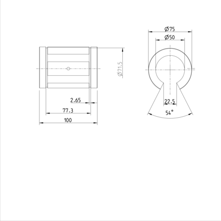 Tuleja toczna Super A, otwarta, 50, bez uszczelki, KBA-O-50 (R067105000) - Bosch-Rexroth