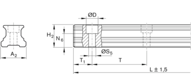 Szyna kulkowa Compact Line, SNS, wielkość konstr. 35, stal CS, dokładność: wysoka, KSE-035-SNS-H (R205530351) - Bosch-Rexroth