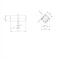 Tuleja toczna kołnierzowa, kołnierz środkowy, 25, z dwiema uszczelkami, KBMM-25-DD (R074252500) - Bosch-Rexroth