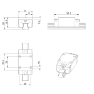 Wózek kulkowy Compact Line, SNH, wielkość konstr. 15, stal CS, dokładność: wysoka (luz), KWE-015-SNH-C0-H-1 (R205E19320) - Bosch-Rexroth