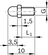 Gniazdo smarowe kuliste, M4 (R341700601) - Bosch-Rexroth