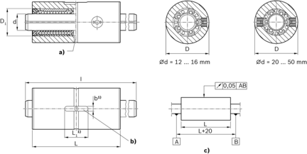 Zestaw liniowy, stal, bez uszczelki, LSHDR2T-25-WO-K (R072252569) - Bosch-Rexroth