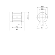 Tuleja toczna Super B, otwarta, 20, bez uszczelki, KBB-O-20 (R067302000) - Bosch-Rexroth