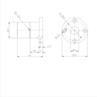 Tuleja toczna momentowa, 4-F-16, z dwiema uszczelkami, KBDR4-F-16DD (R072521600) - Bosch-Rexroth
