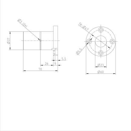 Tuleja toczna momentowa, 4-F-25, z dwiema uszczelkami, KBDR4-F-25DD (R072522500) - Bosch-Rexroth