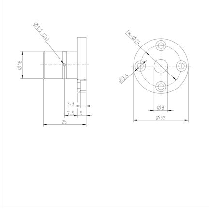 Tuleja toczna momentowa, 4-F-8, z dwiema uszczelkami, KBDR4-F-8DD (R072520800) - Bosch-Rexroth