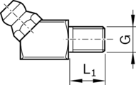 Gniazdo smarowe stożkowe, M6, M6X8-45DEG (R341700702) - Bosch-Rexroth