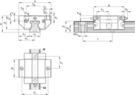 Wózek kulkowy, FKS, wielkość konstr. 15, stal CS, normalna dokładność, bez łańcucha kulkowego, KWD-015-FKS-C0-N-1 (R166519421) - Bosch-Rexroth