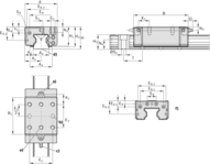 Wózek wałeczkowy, SNS, wielkość konstr. 35, stal CS, precyzyjna dokładność, RWD-035-SNS-C2-P-2 (R18223222X) - Bosch-Rexroth