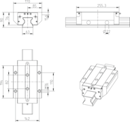 Wózek wałeczkowy, FLS, wielkość konstr. 65, stal CS, superprecyzyjna dokładność, RWD-065-FLS-C3-S-2 (R18536312X) - Bosch-Rexroth
