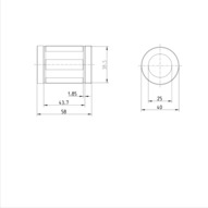 Tuleja toczna Super A, zamknięta, 25, z uszczelką, KBA-25-D (R067012540) - Bosch-Rexroth