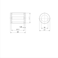 Tuleja toczna Super A, zamknięta, 30, z uszczelką, KBA-30-D (R067013040) - Bosch-Rexroth