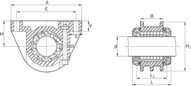 Zestaw linowy, tworzywo sztuczne, 40, z dwiema uszczelkami, LSK-40-DD (R106024000) - Bosch-Rexroth