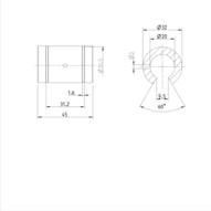 Tuleja toczna Super H, otwarta, 20, bez uszczelki, KBH-O-20 (R073302000) - Bosch-Rexroth