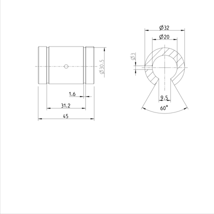 Tuleja toczna Super H, otwarta, 20, całkowicie uszczelniona, KBH-O-20-VD (R073322045) - Bosch-Rexroth