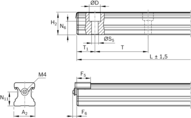 Szyna kulkowa, SNS, wielkość konstr. 45, stal CS, superprecyzyjna dokładność, KSA-045-SNS-S-MA-AB (R160546162) - Bosch-Rexroth