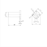 Tuleja toczna kołnierzowa, kołnierz, tandem, 16, z dwiema uszczelkami, KBMFT-16-DD (R074151600) - Bosch-Rexroth