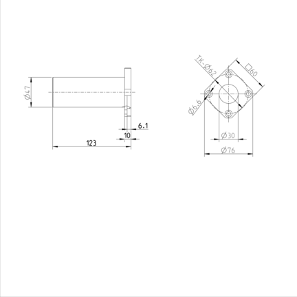 Tuleja toczna kołnierzowa, kołnierz, tandem, 30, z dwiema uszczelkami, KBMFT-30-DD (R074153000) - Bosch-Rexroth