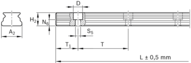 Szyna mini, SNS, wielkość konstr. 20, resist NRII, wysoka dokładność, MSA-020-SNS-H-MA-AB (R044506331) - Bosch-Rexroth