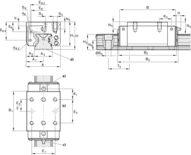 Wózek wałeczkowy, SNH, wielkość konstr. 25, resist CR, powłoka, wysoka dokładność, RWA-025-SNH-C2-H-2 (R182122366) - Bosch-Rexroth