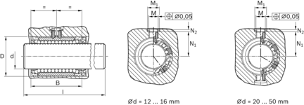 Tuleja toczna momentowa (kompaktowa), bez uszczelki, KBDRC2-50 (R072035000) - Bosch-Rexroth