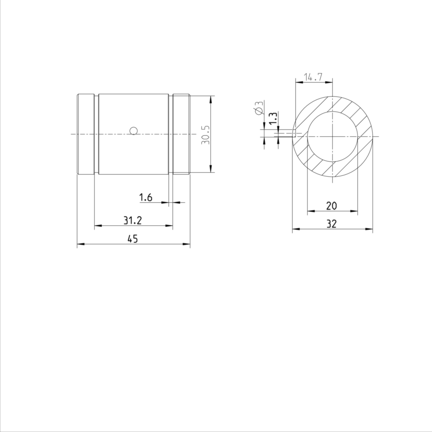 Tuleja toczna Super SH, zamknięta, 20, bez uszczelki, KBSH-20 (R073002000) - Bosch-Rexroth