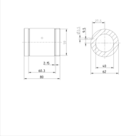 Tuleja toczna Super SH, zamknięta, 40, bez uszczelki, KBSH-40 (R073004000) - Bosch-Rexroth