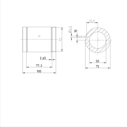Tuleja toczna Super SH, zamknięta, 50, z dwiema uszczelkami, KBSH-50-DD (R073025040) - Bosch-Rexroth