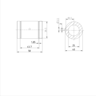 Tuleja toczna Super SH, zamknięta, 25, z uszczelką, KBSH-25-D (R073012540) - Bosch-Rexroth