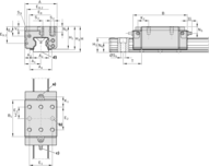 Wózek wałeczkowy, SNH, wielkość konstr. 55, stal CS, ultraprecyzyjna dokładność, RWD-055-SNH-C2-U-2-AS (R18215292A) - Bosch-Rexroth