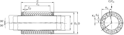 Tuleja toczna Super SH, zamknięta, 50, z uszczelką, KBSH-50-D (R073015040) - Bosch-Rexroth