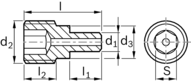 Śruba drążona, M8X1X18 - 45H (R343200800) - Bosch-Rexroth