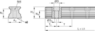 Szyna wałeczkowa, SNS, wielkość konstr. 55, stal CS, wysoka dokładność, RSA-055-SNS-H-MA-0T (R180552331) - Bosch-Rexroth
