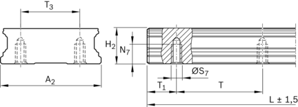 Szyna kulkowa, BNS, wielkość konstr. 35, stal CS, precyzyjna dokładność, KSA-035-BNS-P-MB-00 (R167730232) - Bosch-Rexroth