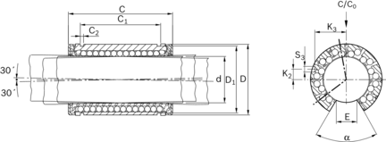 Tuleja toczna Super SH, otwarta, 50, bez uszczelki, KBSH-O-50 (R073105000) - Bosch-Rexroth