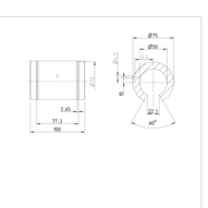 Tuleja toczna Super SH, otwarta, 50, bez uszczelki, KBSH-O-50 (R073105000) - Bosch-Rexroth