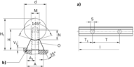 Wał stalowy z zamontowaną podporą wału, stal ulepszona cieplnie, WM-30-S-H7- (R101603001) - Bosch-Rexroth