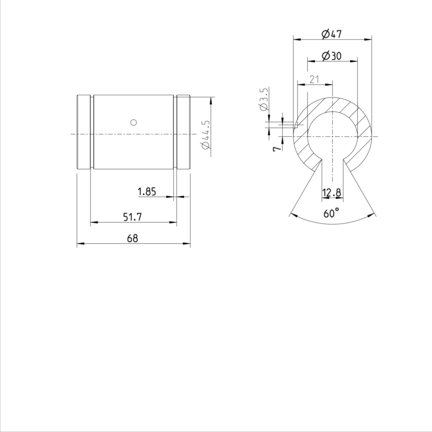 Tuleja toczna Super SH, otwarta, 30, całkowicie uszczelniona, KBSH-O-30-VD (R073123045) - Bosch-Rexroth