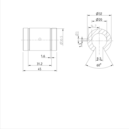 Tuleja toczna Super SH, otwarta, 20, z uszczelką, KBSH-O-20-D (R073112040) - Bosch-Rexroth