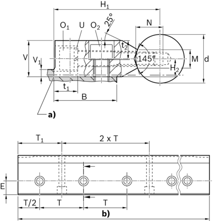 Podpora wału, WU40-AS2-600 (R105424000) - Bosch-Rexroth