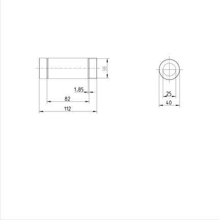 Tuleja toczna standardowa, tandemowa, 25, z dwiema uszczelkami, KBMT-25-DD (R065052500) - Bosch-Rexroth