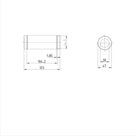 Tuleja toczna standardowa, tandemowa, 30, z dwiema uszczelkami, KBMT-30-DD-NR (R065023030) - Bosch-Rexroth