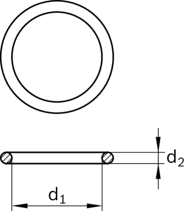 O-ring 5x1, DIN3771-5X1-N-NBR70 (R341113101) - Bosch-Rexroth