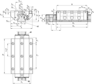 Wózek wałeczkowy, FXS, wielkość konstr. 65, stal CS, ultraprecyzyjna dokładność, RWA-065-FXS-C2-U-2 (R185462910) - Bosch-Rexroth